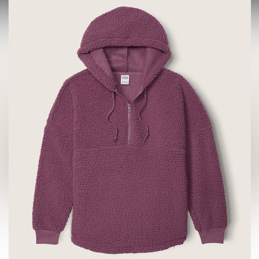 PINK Plush Fleece Hooded Pullover